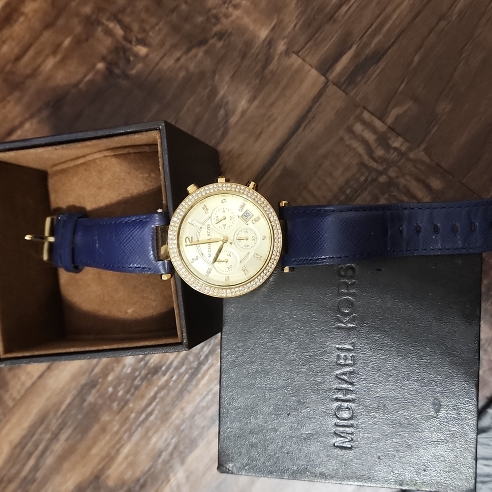 Michael Kors blue watch
